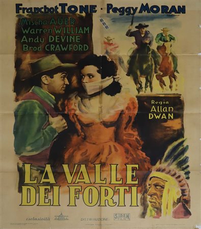 Marino Guarguaglini - Manifesto cinema due fogli '''La valle dei forti'', 1948