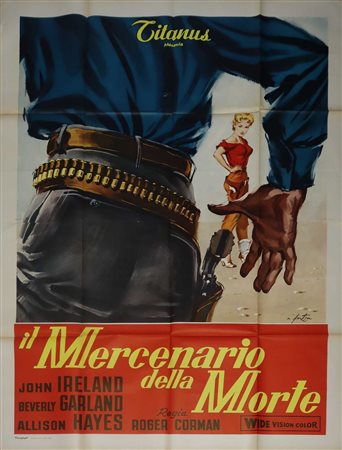 Manifesto cinema quattro fogli '''Il mercenario della morte'', 1956