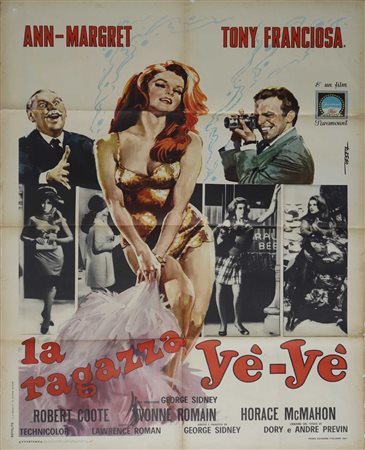 Enrico  De Seta - Manifesto cinema due fogli ''La ragazza yè-yè'', 1967
