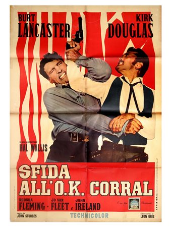 Manifesto cinema due fogli ''Sfida All'0.k. Corral'', 1960