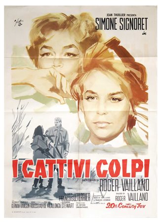 Manifesto cinema due fogli ''I cattivi colpi'', 1961