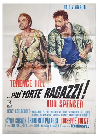 Manifesto cinema due fogli ''Più forte ragazzi'', 1972