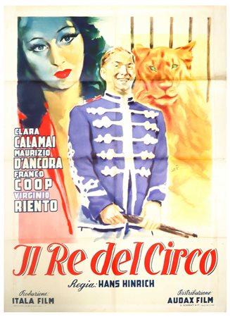 Manifesto cinema due fogli ''Il re del circo'', 1951