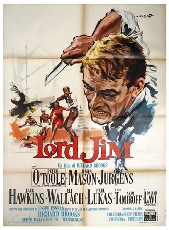 Manifesto cinema due fogli ''Lord Jim'', 1965