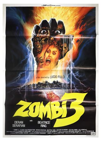 Manifesto cinema due fogli ''Zombi 3'', 1988