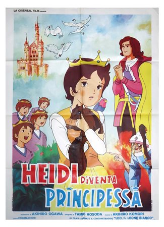 Manifesto  cinema due fogli ''Heidi diventa principessa'', 1978