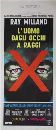 Locandina cinema ''L'uomo dagli occhi a raggi X'', 1963