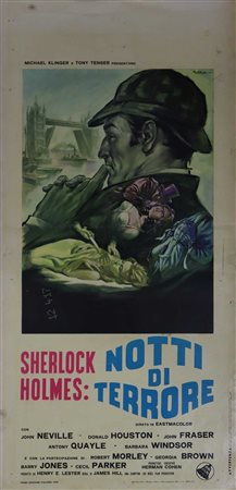 Locandina cinema ''Sherlock Holmes: Notti di terrore'', 1966