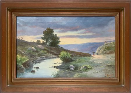 Panorama fluviale, 19th/20° secolo 