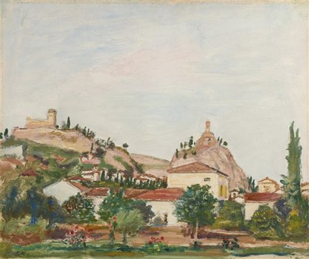 Alberto Salietti "Brisighella - Ravenna" 1953
olio su carta (cm 50x60)
firmato e