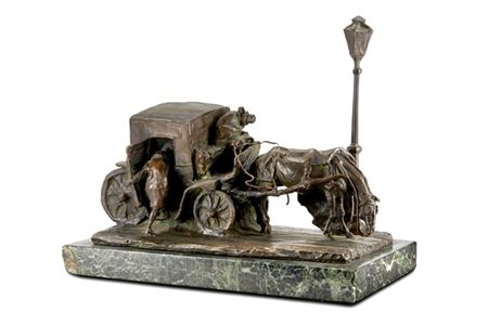 Giovanni Battista Tedeschi "Il cocchiere addormentato" 1927
scultura in bronzo s