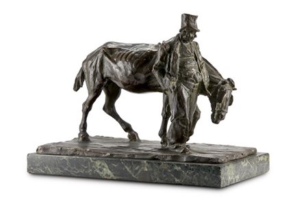 Giovanni Battista Tedeschi "A passeggio" 1927
scultura in bronzo su base in marm