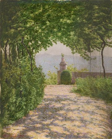Angelo Morbelli "Pergolato, Colma di Rosignano" 1917
olio su tela (cm 40x32,5)
f