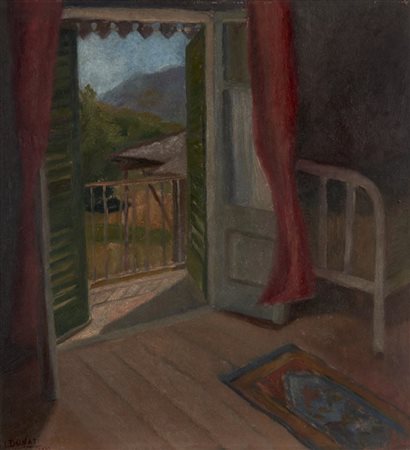 Ida Donati "Dal balcone" 1931
olio su compensato (cm 51,5x48)
firmato e datato i