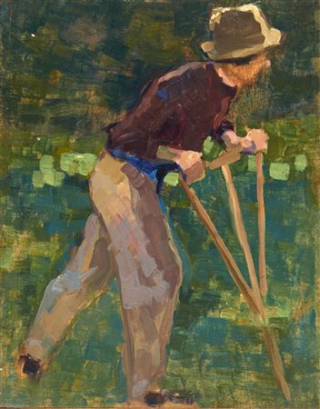 Maximilien Luce (Attribuito)

"Contadino" 
olio su tavoletta (cm 27x22)
al retro