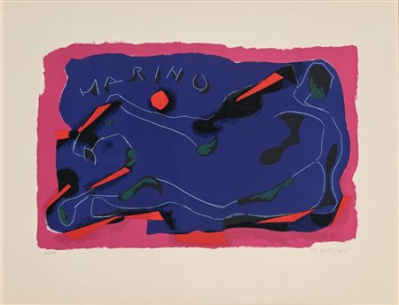 Marino Marini (Pistoia 1901-Viareggio 1980) Cavallo 1974 Litografia a colori...