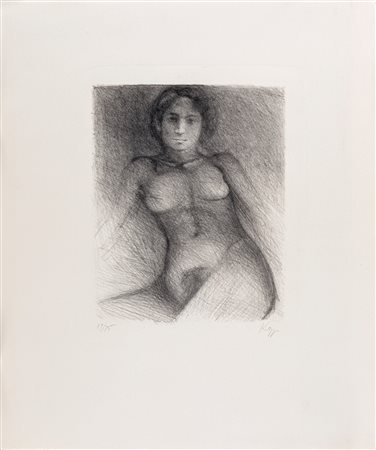Dieter Kopp (Prien am Chiemsee 1939-0) Nudo di donna Litografia cm 51x43...
