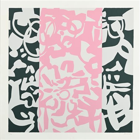 Carla Accardi (Trapani 1924-Roma 2014) Nero e rosa Serigrafia cm 67x67 - in...