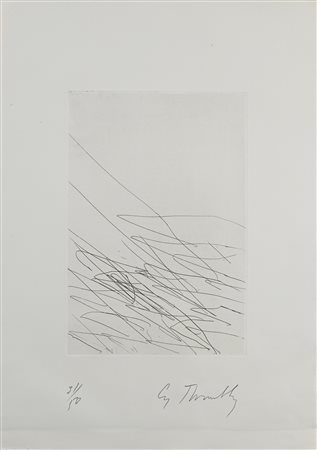 Cy Twombly (Lexington 1928-Roma 2011) dalla cartella "11 Grey Paintings...