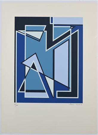 Mario Radice (Como 1898-Milano 1987) Senza titolo 1987 Serigrafia a 5 colori...