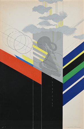 WALTER VALENTINI (PERGOLA 1928) La speranza, l'ignoto 1970 Serigrafia cm...