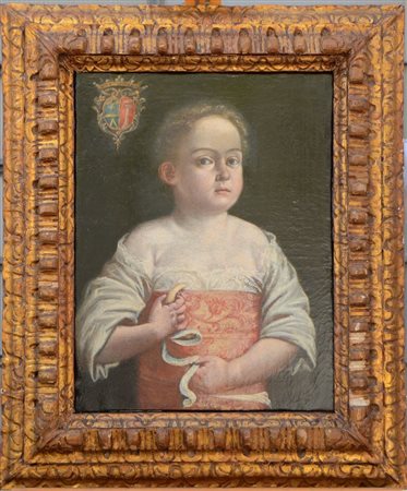 Scuola emiliana della seconda metà del XVII secolo. Ritratto di bambino.