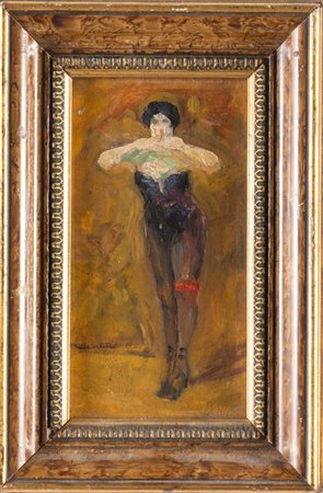 Maestro della fine del XIX secolo. Ballerina di café-chantant. 