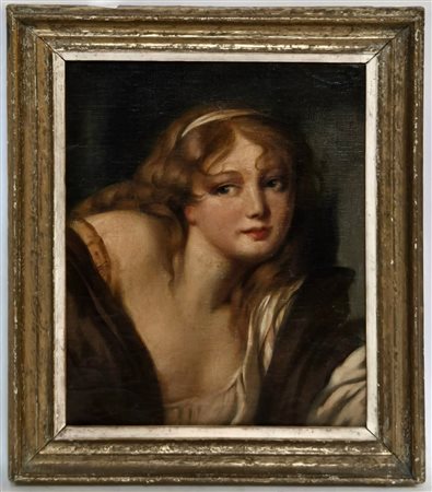Pittore francese del XIX secolo. Ritratto femminile. 