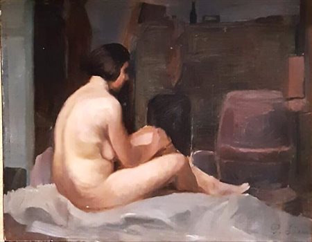 Pittore del XX secolo, Nudo femminile seduto di spalle