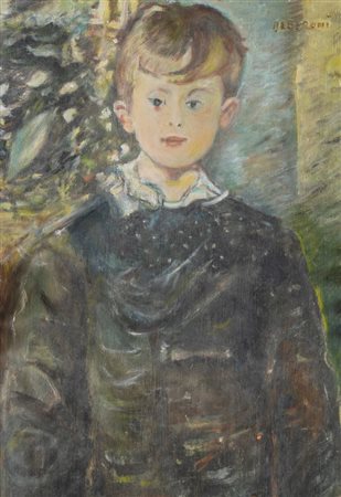 Pittore del XX secolo. Bambino in grigio. 