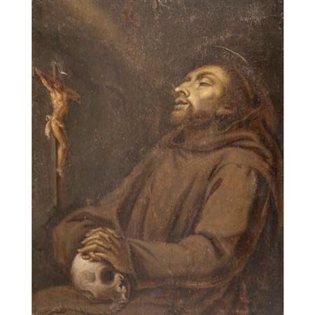 Giuseppe Maria Crespi (Bologna 1665-1747) detto lo Spagnolo, attr. San Francesco in estasi.