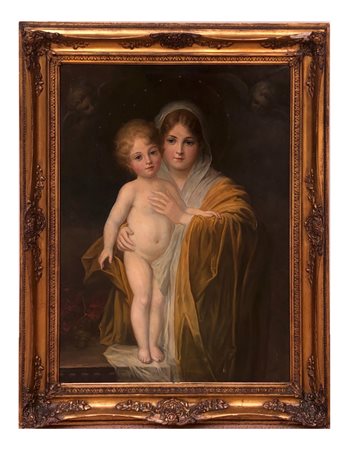Pittore del XIX secolo. Madonna con il Bambino. 