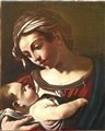 Bottega del Guercino. Metà del XVI secolo. Madonna con Bambino.