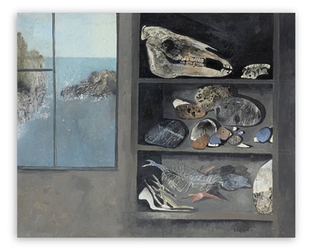 GIUSEPPE BANCHIERI (1927-1994) - Scaffale e finestra, 1971