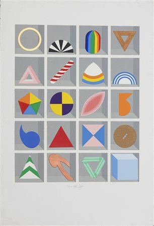 Lucio del Pezzo (Napoli 1933-Milano 2020) Composition Serigrafia e Collage su...