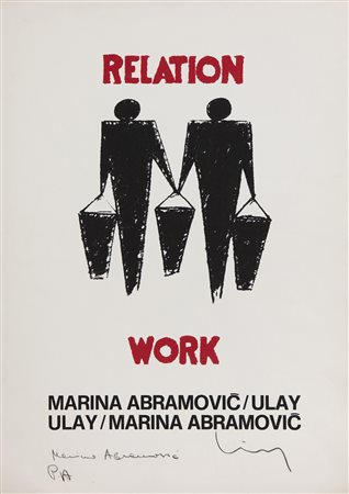 Marina Abramovic (Belgrado 1946) Relation work Litografia su carta 70x495 cm