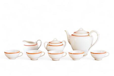 Servito da tè in porcellana bianca, Richard Ginori