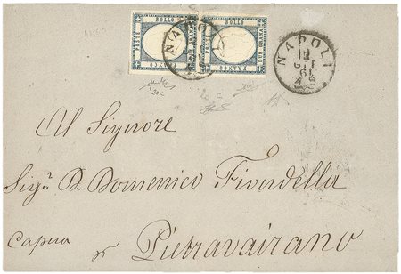 Antichi Stati Italiani - Napoli - Province Napoletane - 1861 - Coppia orizzontale (20c)