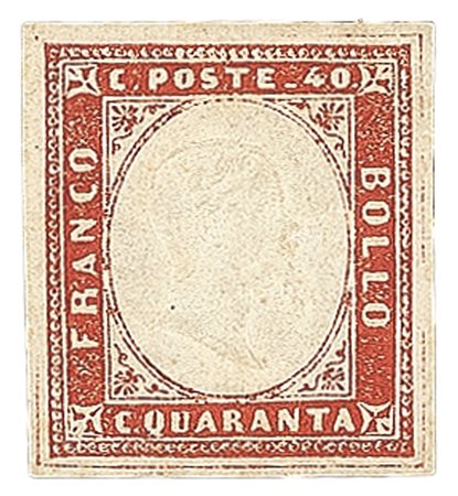 Antichi Stati Italiani - Sardegna - 1857 - 40 cent (16A cat.7000+)