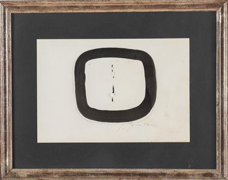 Lucio Fontana (Rosario 1899 - Comabbio 1968), "Concetto spaziale", 1964 - 1965.