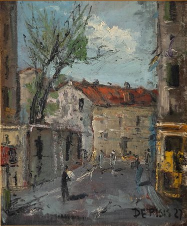 Filippo De Pisis (Ferrara 1896 - Milano 1956), “Strada di Parigi”, 1927.
