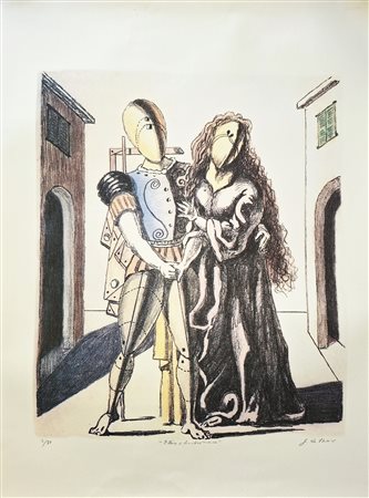 Giorgio De Chirico “Ettore e Andromaca” 1969