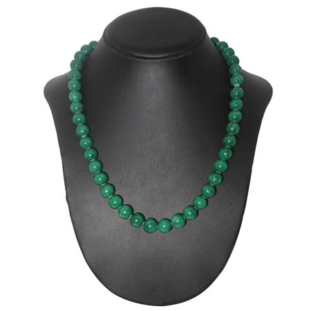 Collana in giada verde scura