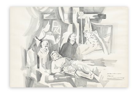 ATTILIO ROSSI (1909-1994) - Studio per la XIII stazione della Via Crucis, oggi, 1975