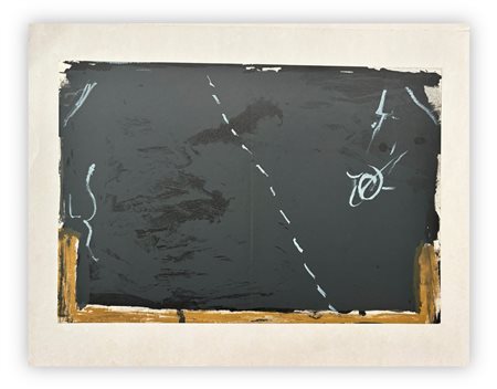 ANTONI TÀPIES - Noir et ocre, 1967
