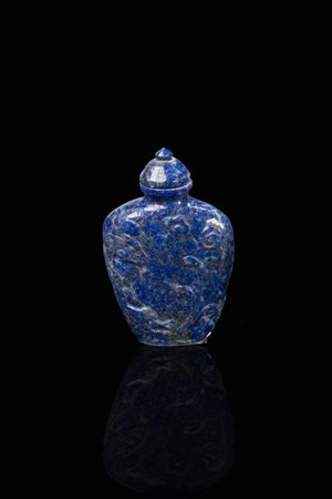 SNUFF BOTTLE<BR>Snuff bottle in lapislazzuli