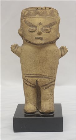 Cuchimilco Perù - periodo Chancay (1150 - 1450) legno 30 x 16 cm Figura in...