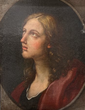 Volto di San Giovanni Scuola Bolognese del XVII secolo olio su tela 49 x 39...