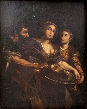 Salomé con la testa del Battista fine del XVIII - inizi del XIX secolo olio...