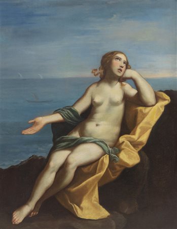 Arianna abbandonata Scuola emiliana, XVII secolo olio su tela 104 x 81 cm In...